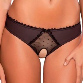 Panties Women Open Crotch Mesh Sexy Bowknot Hallow Out Erotic Lingerie Low Waist Crotchless Panties Women panties for sex