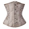 Womens Classic Bridal Underbust Boned Corset Waist Trainer Body Sculpting Wear Lace-up Lingerie, Beige