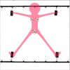 Sexuality SM sex products One word bed binding strap steel ring webbing adult toys