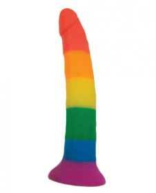 Rainbow Power Drive 7 inches Strap On Dildo With Harness Silicone (SKU: HO3248)